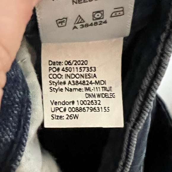 Isaac Mizrahi Live! TRUE DENIM Wide Leg Trouser Jean Plus Size 26.  WORN ONCE - Picture 5 of 8